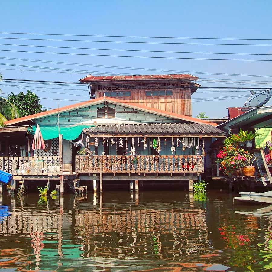 bangkok khlongs maisons pilotis