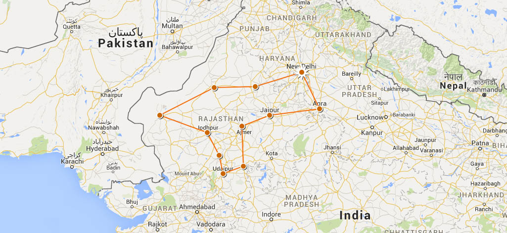 itineraire roadtrip inde